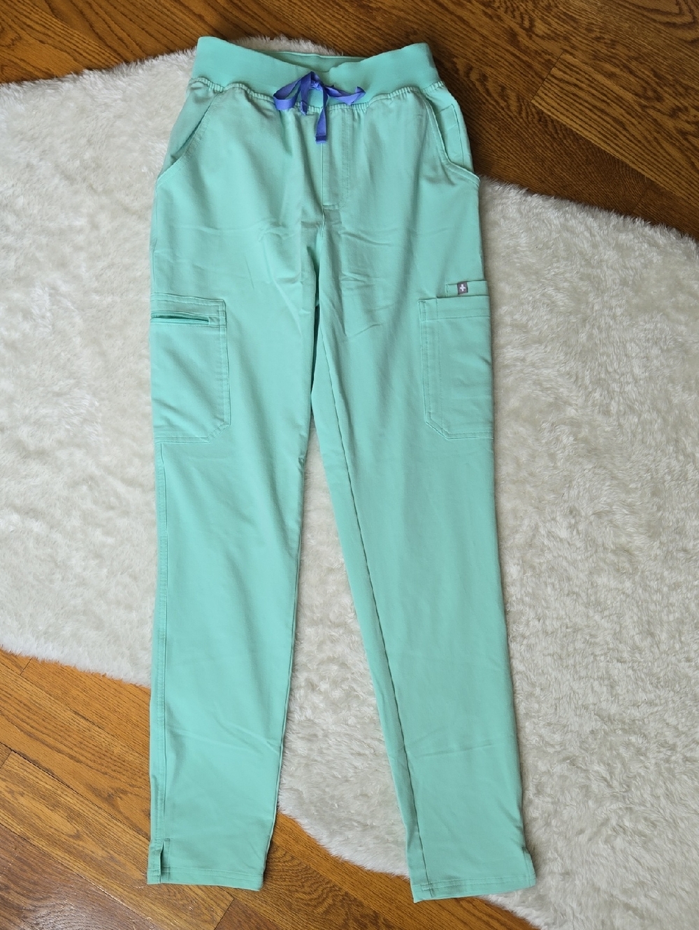 FIGS Mint Green Scrub Pants, Womens Size XS Tall